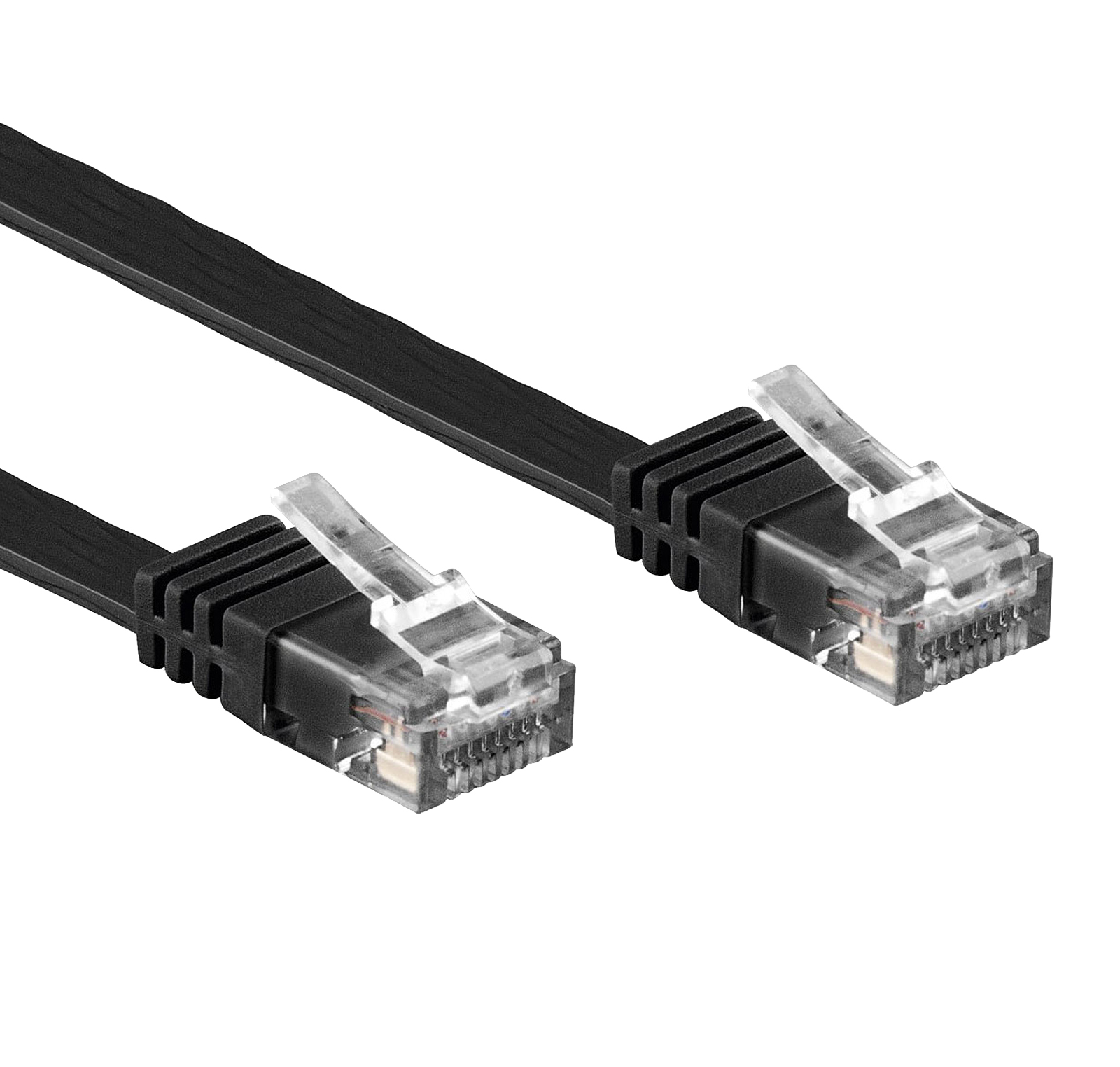 Cavo di Rete Patch Flat in Rame Cat.6A UTP 10m Nero - immagine 2