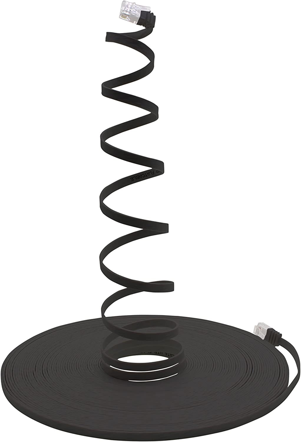 Cavo di Rete Patch Flat in Rame Cat.6A UTP 10m Nero - immagine 7