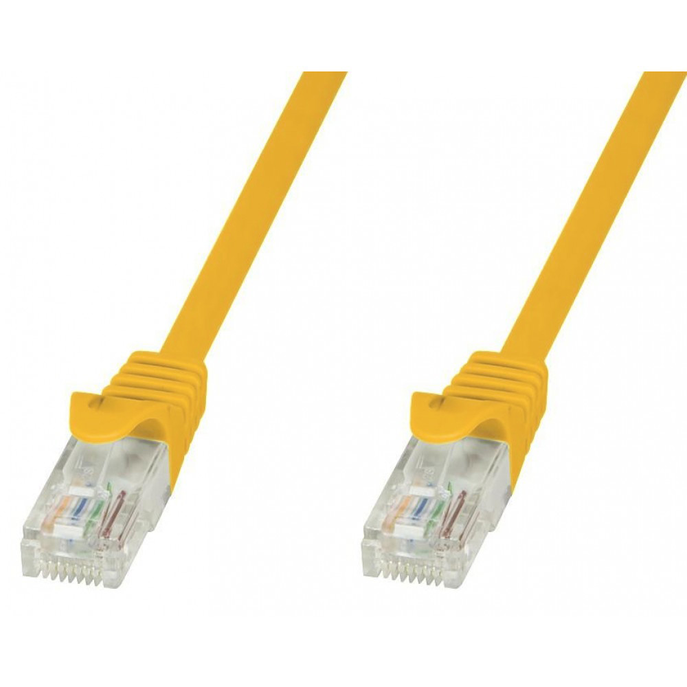 Cavo di rete Patch in CCA Cat.5E Giallo UTP 1m