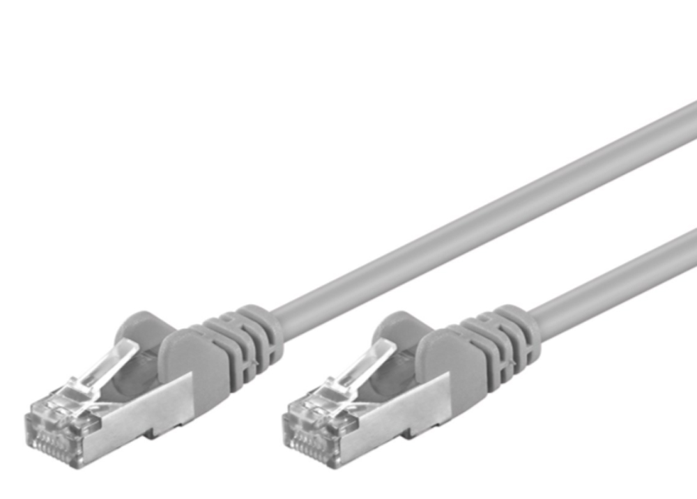 Cavo di Rete Patch in CCA Cat.5E Schermato F/UTP 0,25 m Grigio - immagine 2