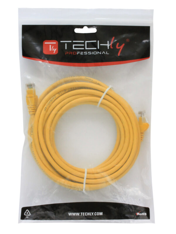 Cavo di rete Patch in CCA Cat.6 Giallo UTP 2m - immagine 2