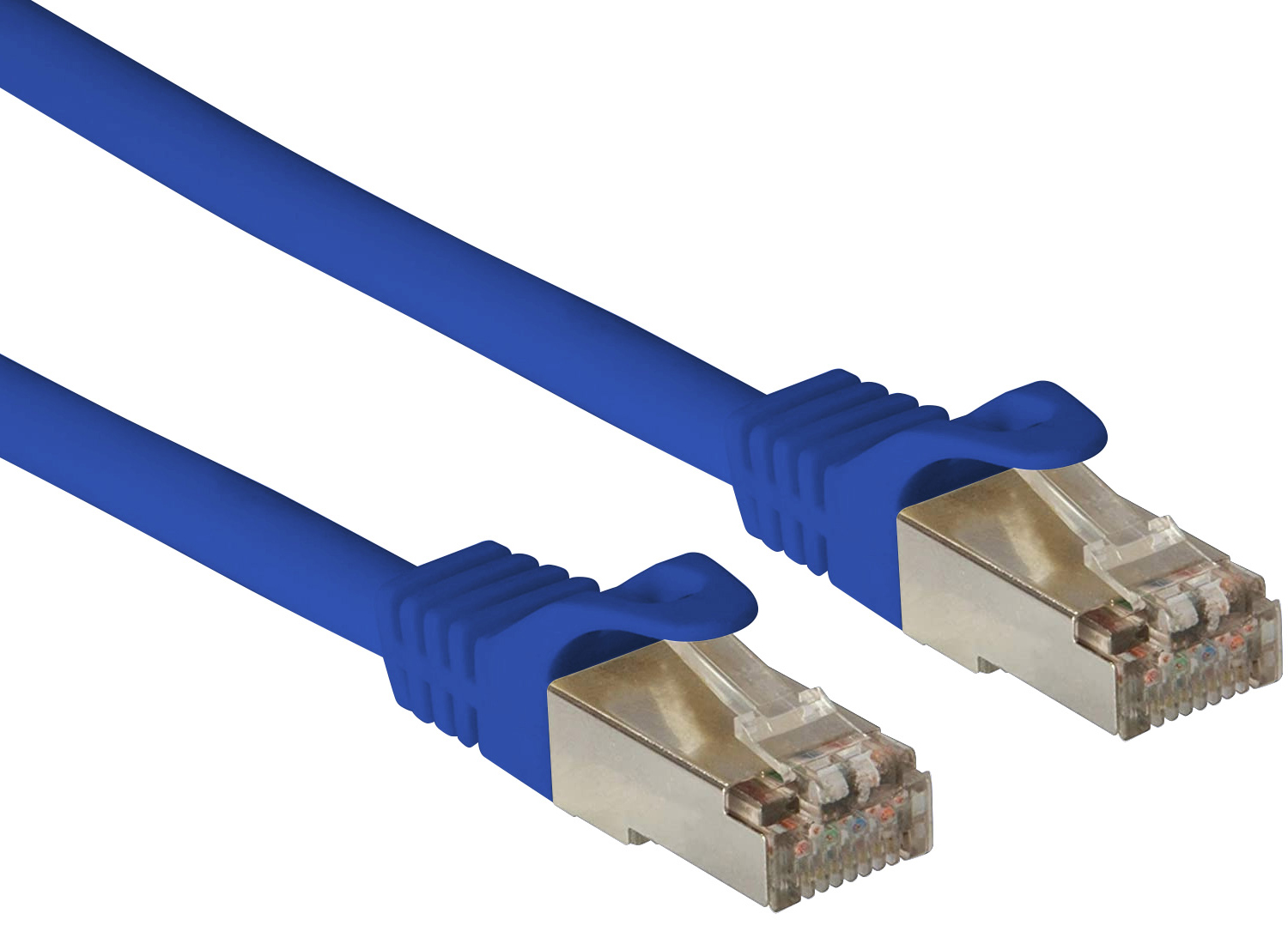 Cavo di rete Patch in CCA Schermato Cat. 6 Blu F/UTP 1 m Bulk - immagine 2