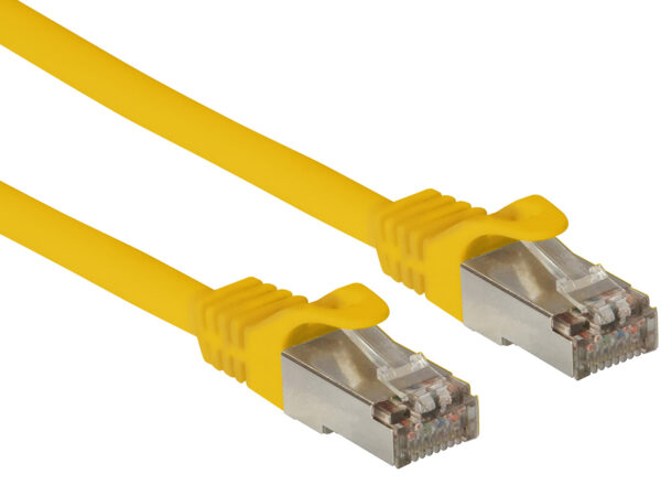 Cavo di rete Patch in CCA Schermato Cat. 6 Giallo F/UTP 0,5 m Bulk - immagine 2