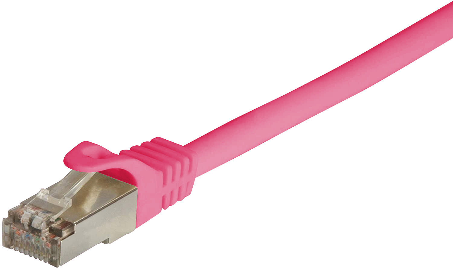 Cavo di rete Patch in CCA Schermato Cat. 6 Rosa F/UTP 0,5 m Bulk - immagine 3