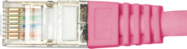 Cavo di rete Patch in CCA Schermato Cat. 6 Rosa F/UTP 1 m Bulk - immagine 6