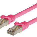 Cavo di rete Patch in CCA Schermato Cat. 6 Rosa F/UTP 1 m Bulk