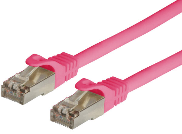 Cavo di rete Patch in CCA Schermato Cat. 6 Rosa F/UTP 1 m Bulk