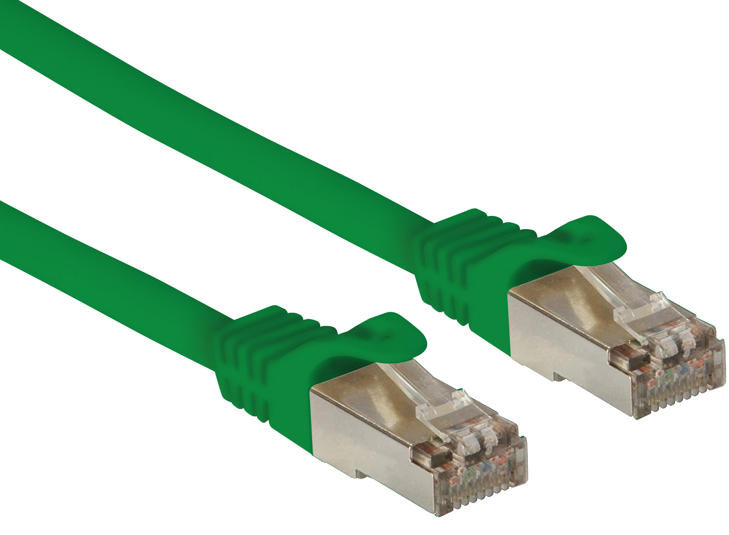 Cavo di rete Patch in CCA Schermato Cat. 6 Verde F/UTP 3 m Bulk - immagine 2