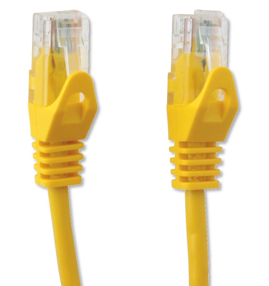 Cavo di Rete Patch in Rame Cat.6 Giallo UTP 10m - immagine 4