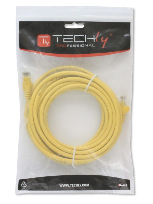 Cavo di Rete Patch in Rame Cat.6 Giallo UTP 10m - immagine 2