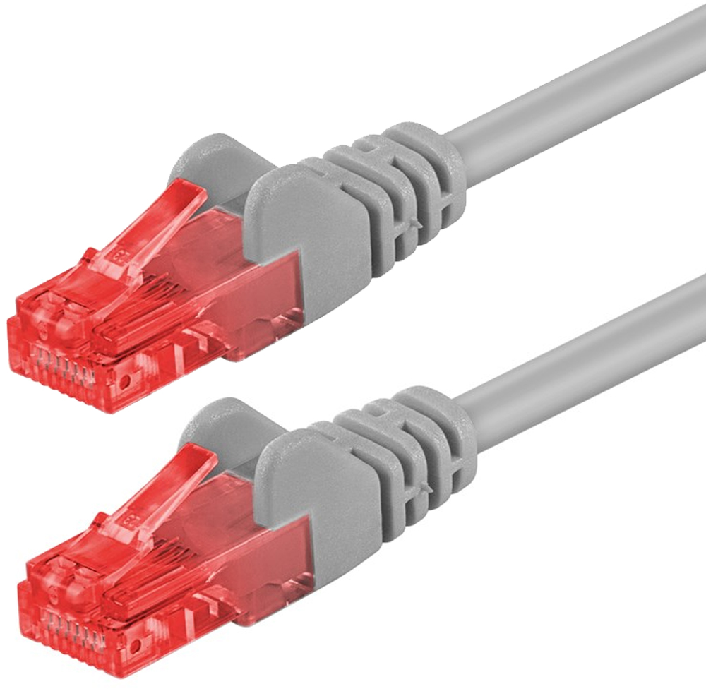 Cavo di Rete Patch in Rame Cat.6 Grigio U/UTP LSZH 0,5m