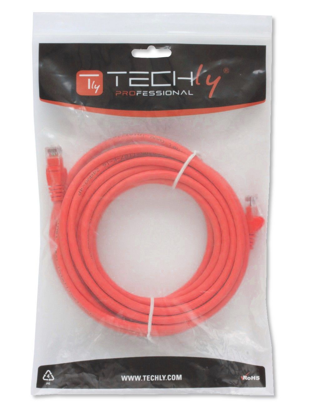 Cavo di Rete Patch in Rame Cat.6 Rosso UTP 10m - immagine 2