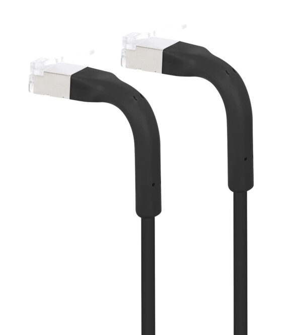 Cavo di rete Patch in Rame Cat. 6A F/FTP Pieghevole FlexiBoot Slim Nero 0,3 m - immagine 3