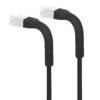 Cavo di rete Patch in Rame Cat. 6A F/FTP Pieghevole FlexiBoot Slim Nero 0,5 m - immagine 3
