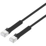 Cavo di rete Patch in Rame Cat. 6A F/FTP Pieghevole FlexiBoot Slim Nero 1,5 m