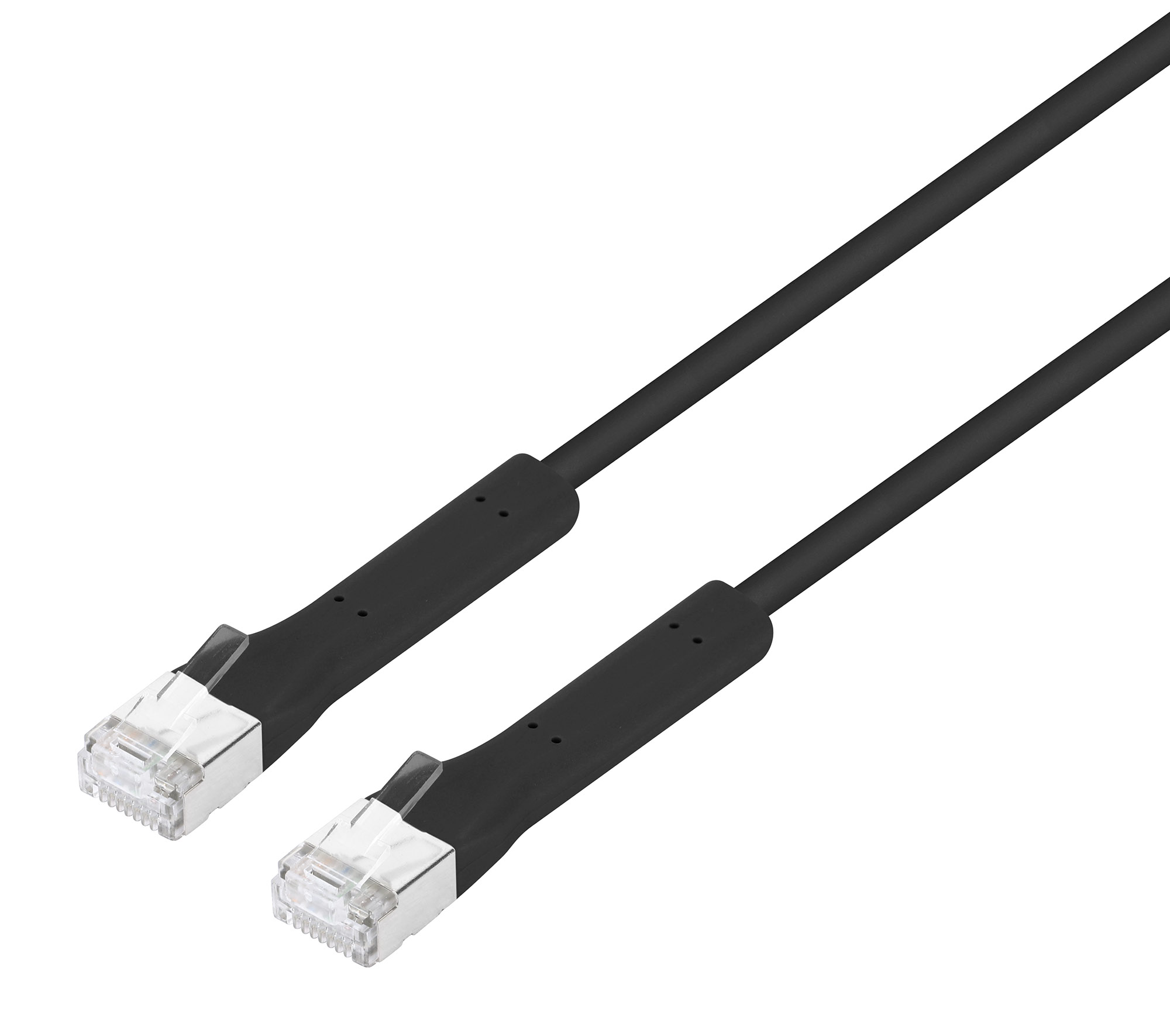 Cavo di rete Patch in Rame Cat. 6A F/FTP Pieghevole FlexiBoot Slim Nero 1,5 m