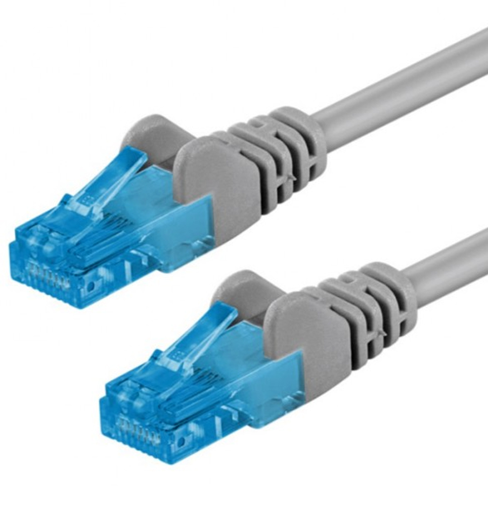 Cavo di rete Patch in Rame Cat. 6A Grigio UTP 0,5 m