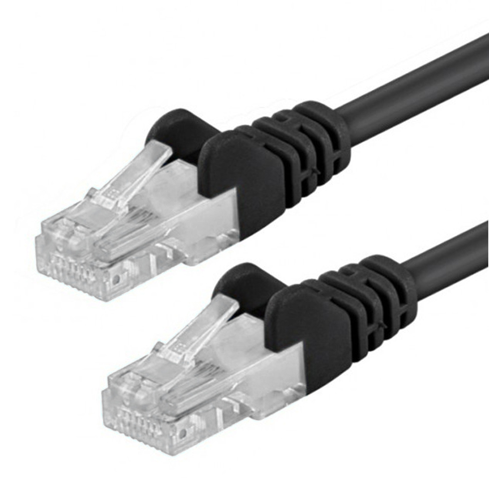 Cavo di rete Patch in Rame Cat. 6A Nero UTP 1,5 m