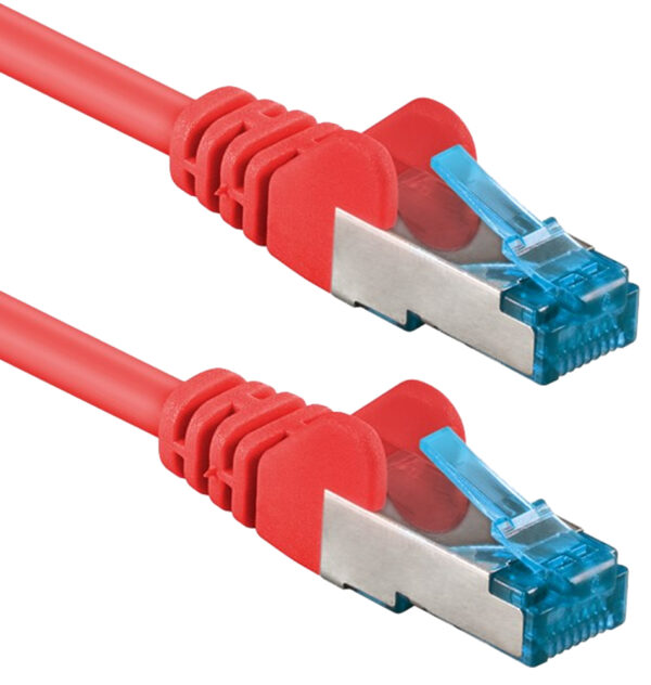 Cavo di Rete Patch in Rame Cat. 6A S/FTP LSZH 2 m Rosso - immagine 2