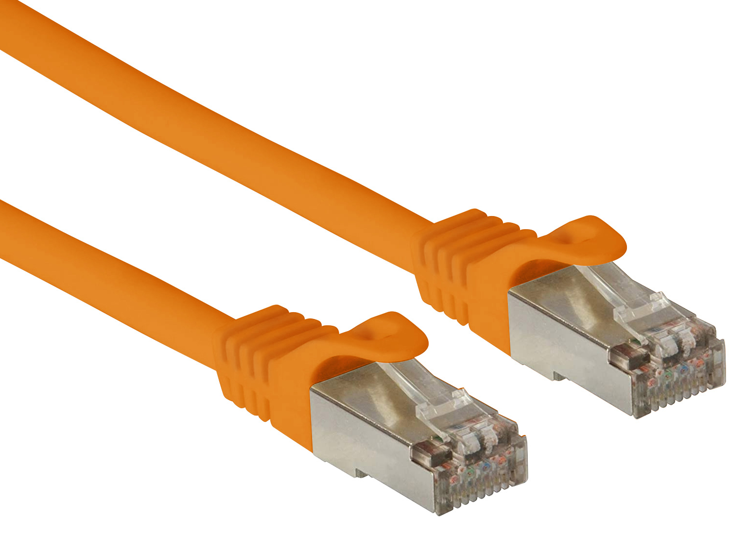 Cavo di Rete Patch in Rame Cat. 6A SFTP LSZH 0,5 m Arancione - immagine 2