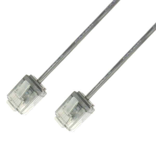 Cavo di rete Patch in Rame Ultra Slim Cat.6 Grigio UTP 1,5 m
