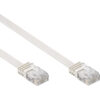 Cavo di Rete Patch Piatto in CCA Cat.5E Bianco UTP 2m - immagine 2