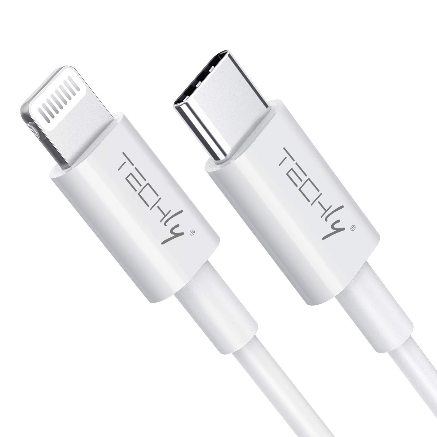 Cavo di Ricarica e Sincronizzazione USB-C™ compatibile con Lightning® 1m Bianco - immagine 2
