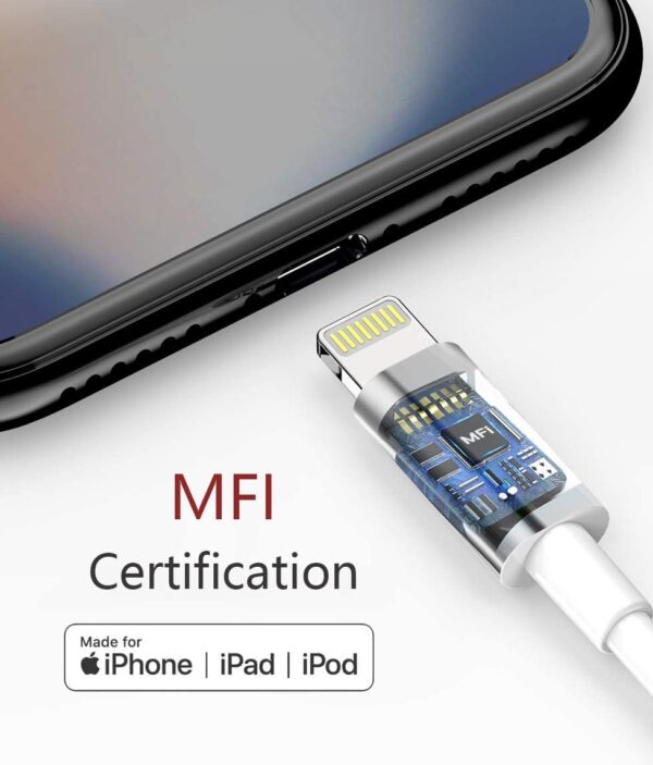 Cavo di Ricarica e Sincronizzazione USB-C™ compatibile con Lightning® 1m Bianco - immagine 3