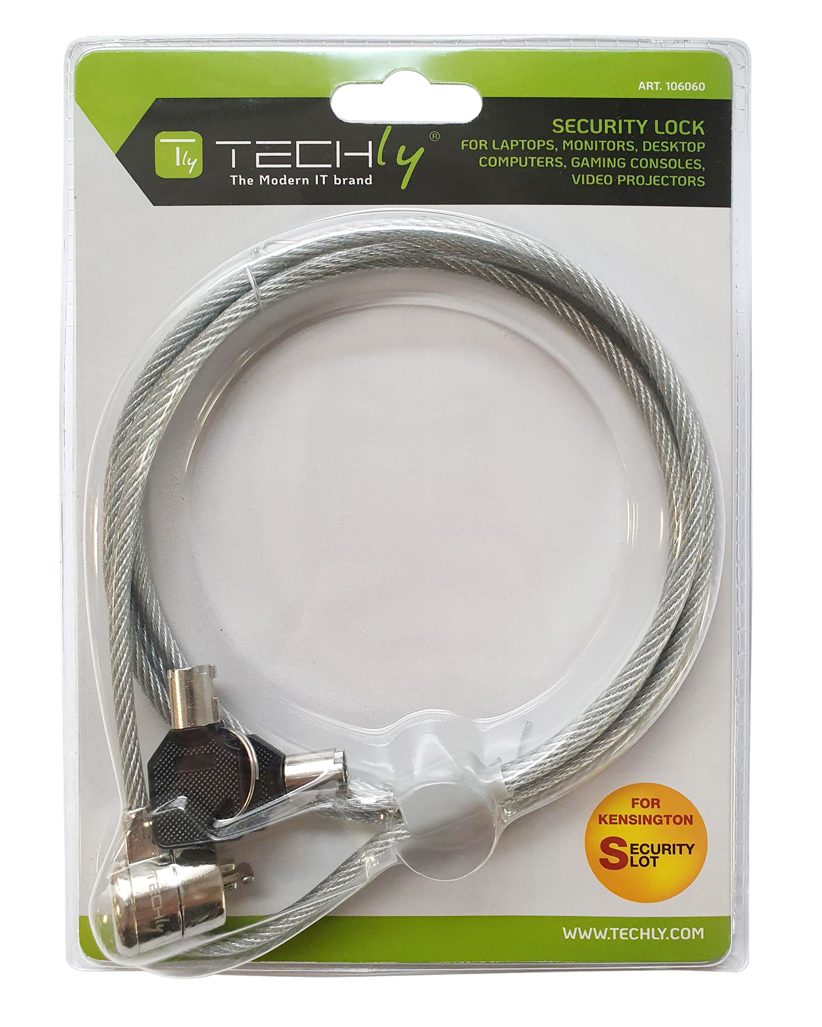 Cavo di Sicurezza in Acciaio con Lucchetto per Notebook e due Chiavi - immagine 2