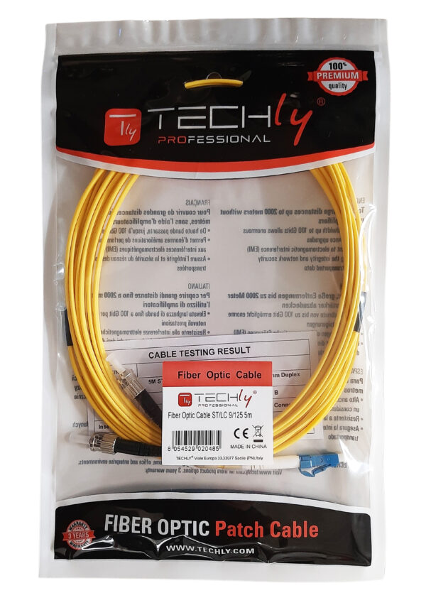 Cavo Fibra Ottica Monomodale OS2 ST/LC 9/125 1 m - immagine 2