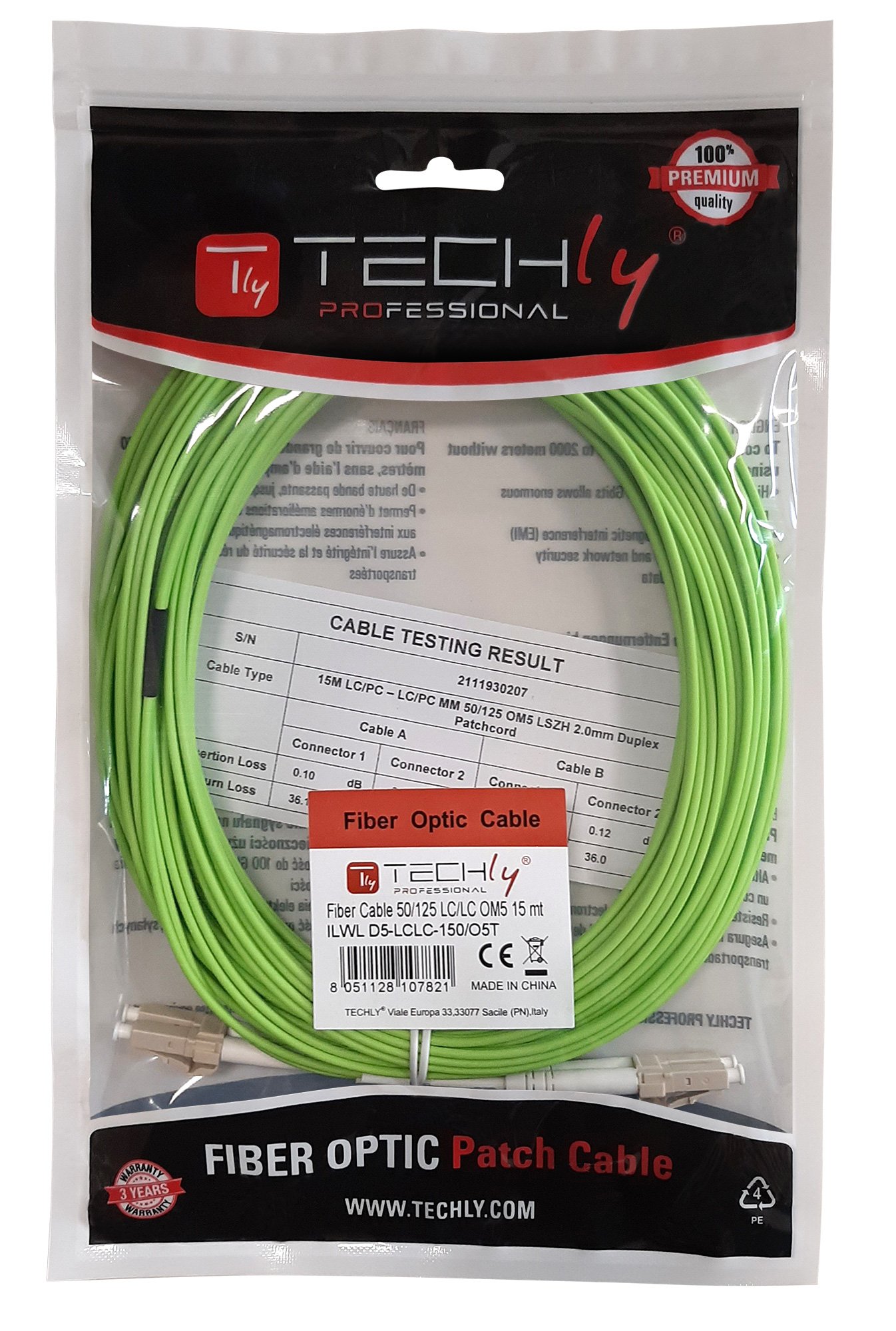 Cavo Fibra Ottica Multimodale OM5 LC/LC 50/125 15 m - immagine 2