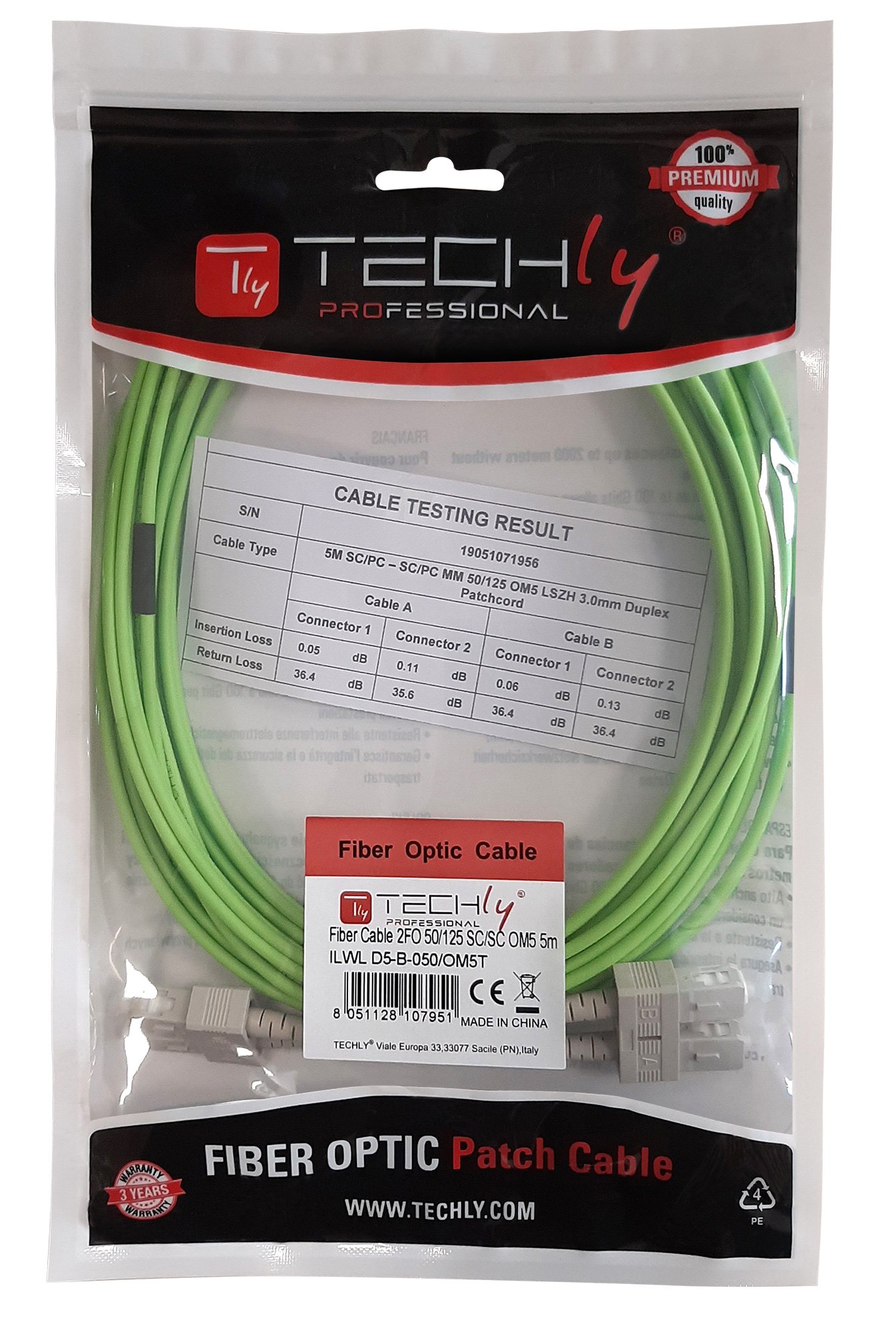 Cavo Fibra Ottica Multimodale OM5 SC/SC 50/125 10 m - immagine 2