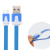 Cavo Flat USB AM a Micro USB M Azzurro 1m - immagine 3