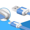 Cavo Flat USB AM a Micro USB M Azzurro 1m - immagine 5