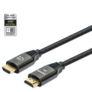 Cavo HDMI con Ethernet ad Altissima Velocità Certificato 8K@60Hz eARC 1m