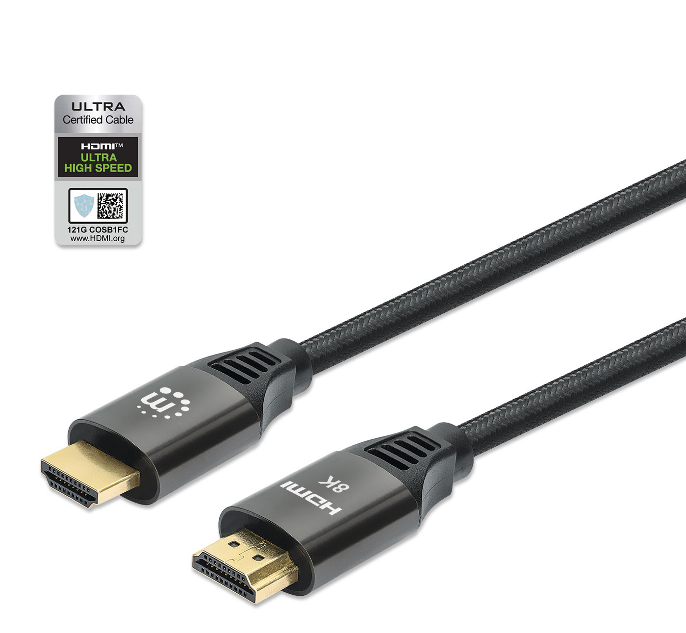 Cavo HDMI con Ethernet ad Altissima Velocità Certificato 8K@60Hz eARC 1m