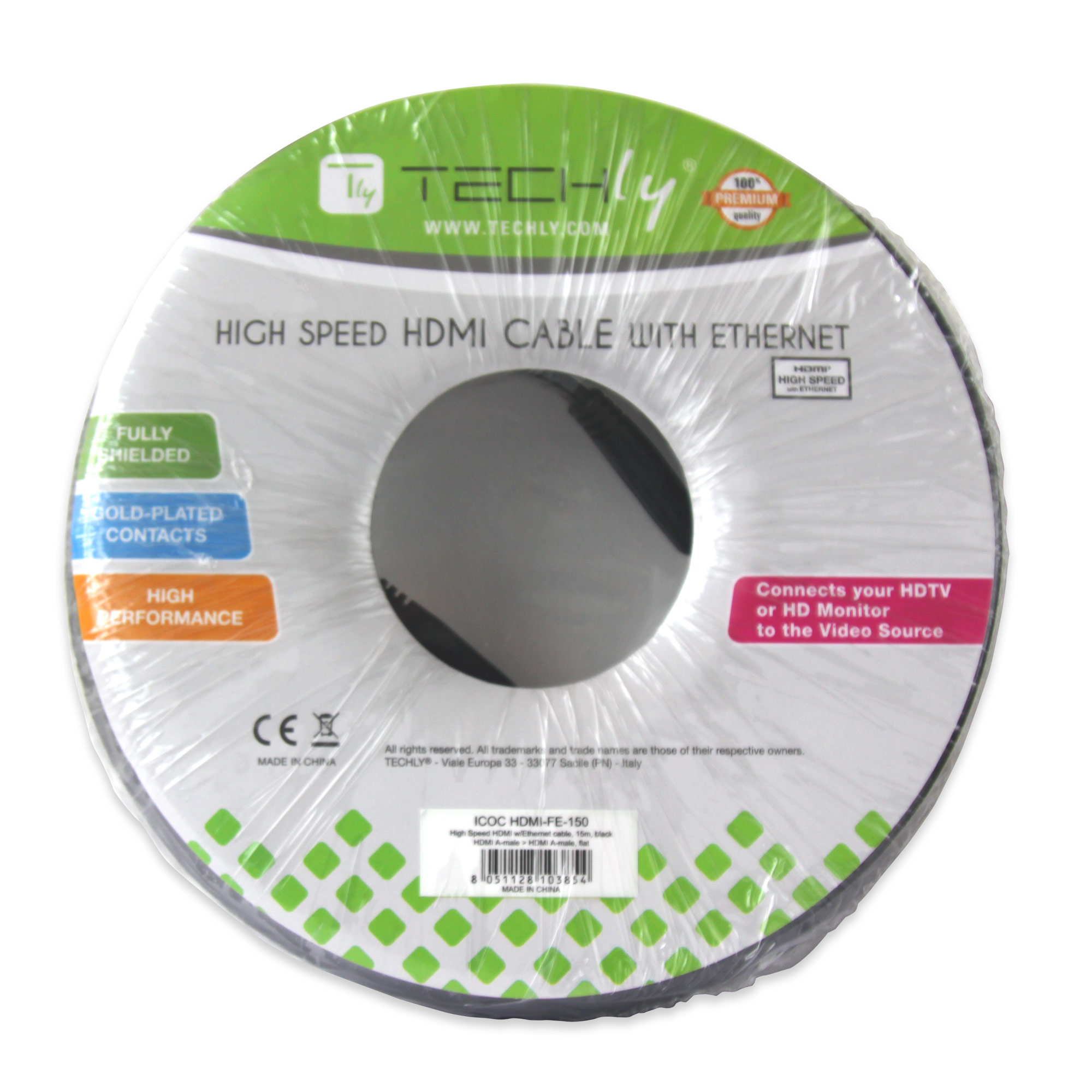 Cavo HDMI High Speed con Ethernet A/A M/M Piatto 10m - immagine 2