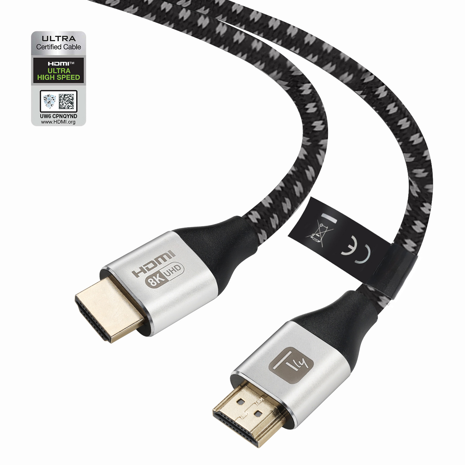 Cavo HDMI™ Ultra High Speed 48Gbps Maschio / Maschio 8K@60Hz Certificato 2m