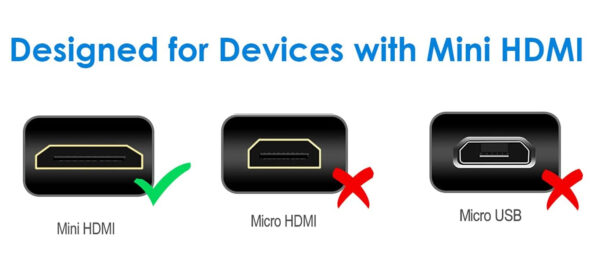 Cavo High Speed Mini HDMI a HDMI Maschio/Maschio Nero, 1,8 m - immagine 4