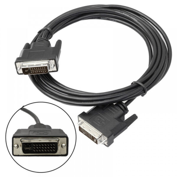 Cavo Monitor DVI Analogico digitale  M/M Dual Link 1,8 mt (DVI-I) - immagine 4