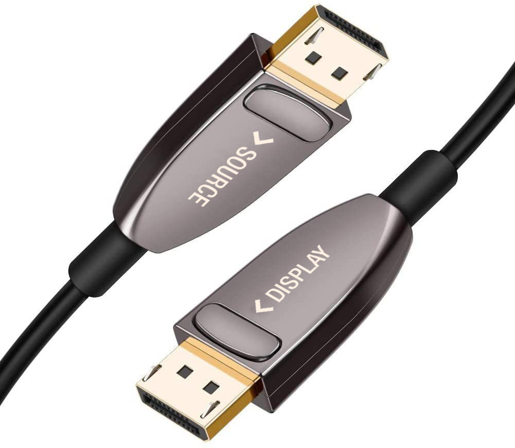 Cavo Ottico Attivo DisplayPort 1.4 Active Optical Cable 8K@60Hz 32.4 Gbps Connettori a Scatto 10m - immagine 8