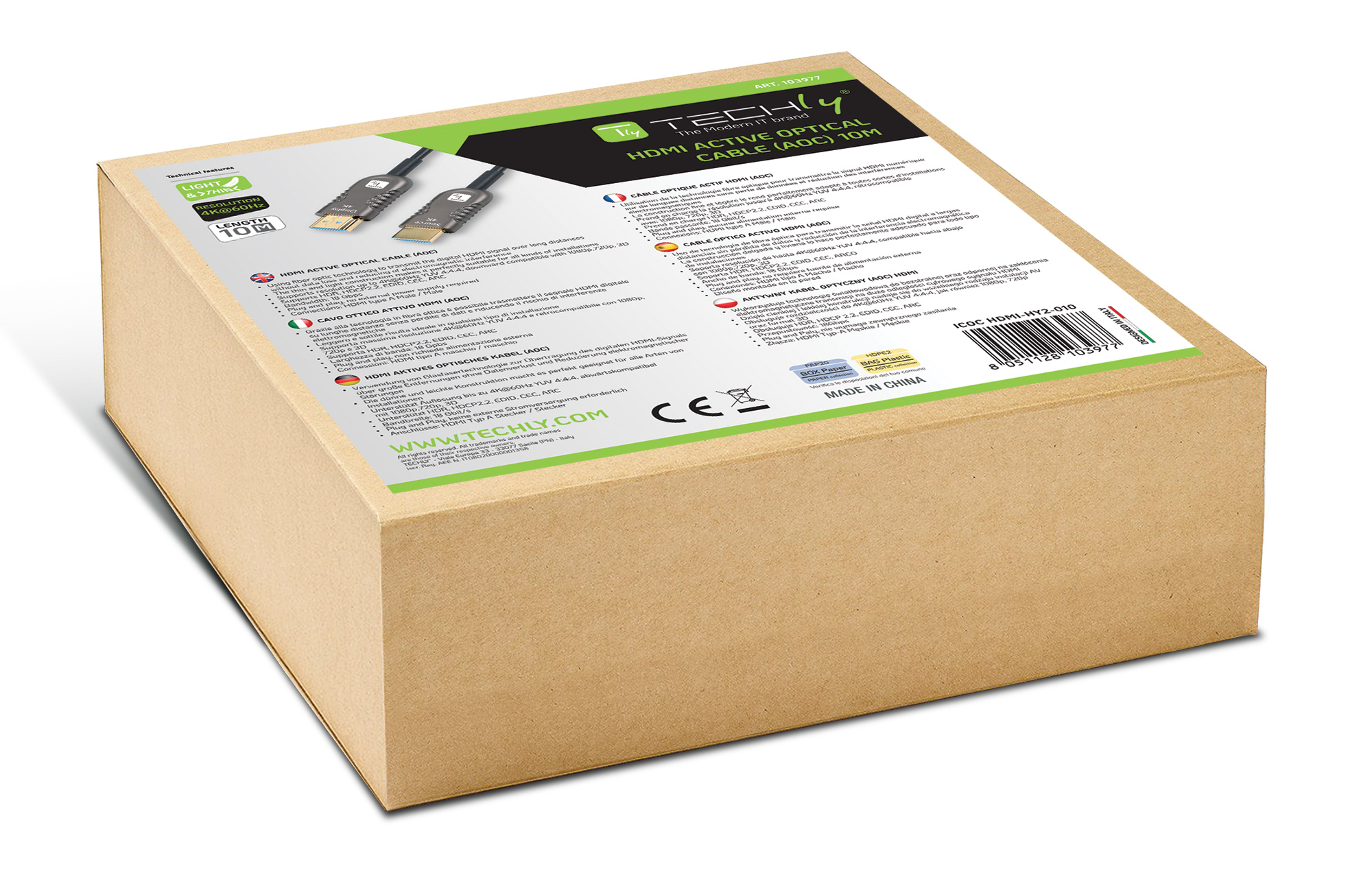 Cavo Ottico Attivo HDMI™ 2.0 AOC 4K 18Gbps HDMI™ A/A M/M 10m - immagine 2