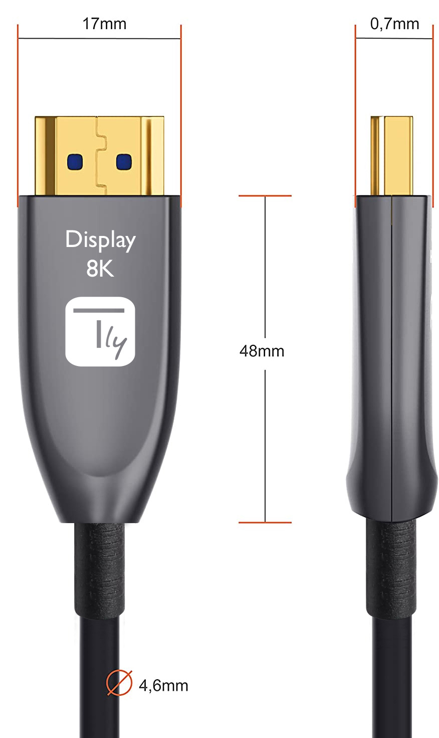 Cavo Ottico Attivo HDMI™ 2.1 Active Optical Cable 8K 48Gbps eARC HDMI™ A/A M/M 10m - immagine 4