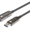 Cavo Ottico Attivo USB 3.0 SuperSpeed Active Optical Cable USB A M/F 10m Nero - immagine 4