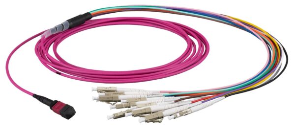 Cavo Patch a 12 Fibre Multiconnessione MTP-F/LC OM4 2m