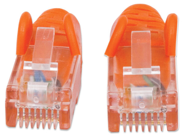 Cavo di rete Patch in Rame Cat. 6 Arancione UTP 1 mt - immagine 4