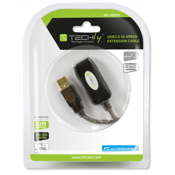 Cavo Prolunga Attivo Extender USB Hi Speed Estensore di Segnale 10m Nero - immagine 2