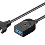 Cavo Prolunga di Alimentazione Italiana 3 poli Presa 10A Spina 10A 2P+T 3 metri