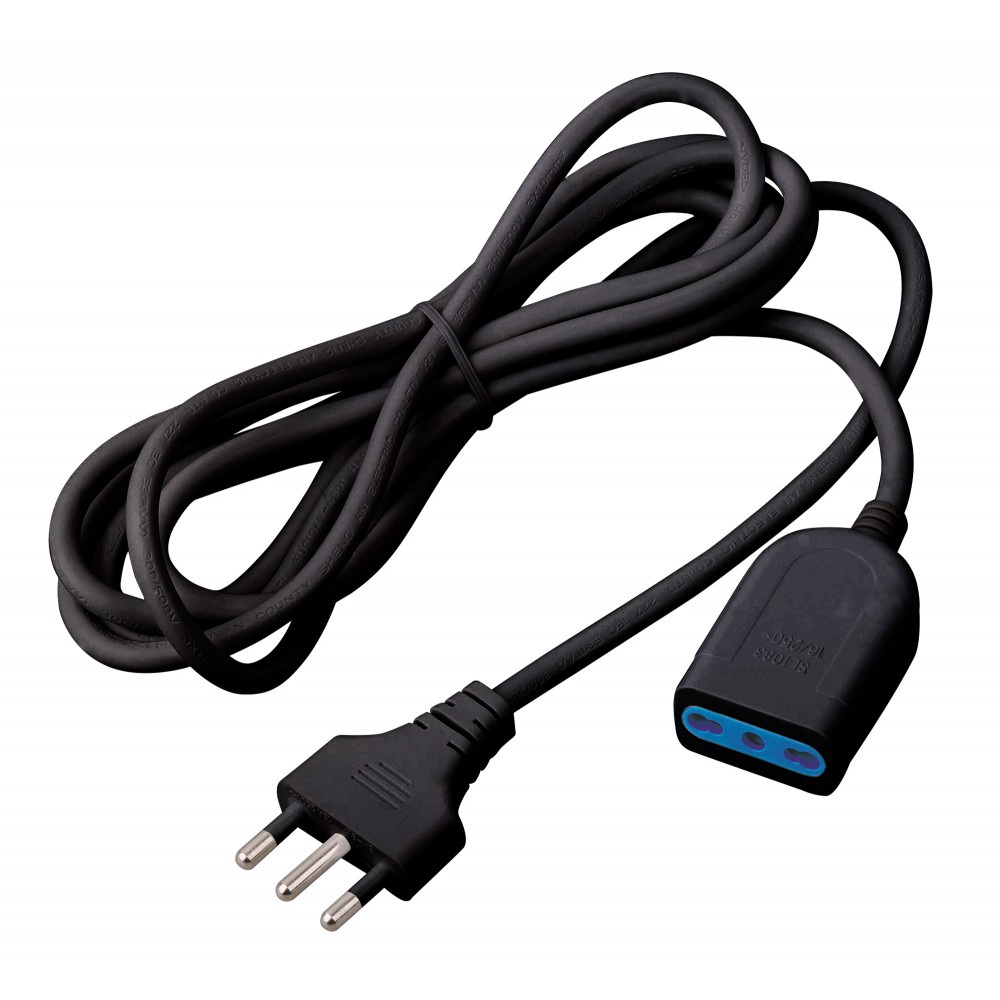 Cavo Prolunga di Alimentazione Italiana 3 poli Presa 10/16A Bipasso Spina 16A 3 metri - immagine 4