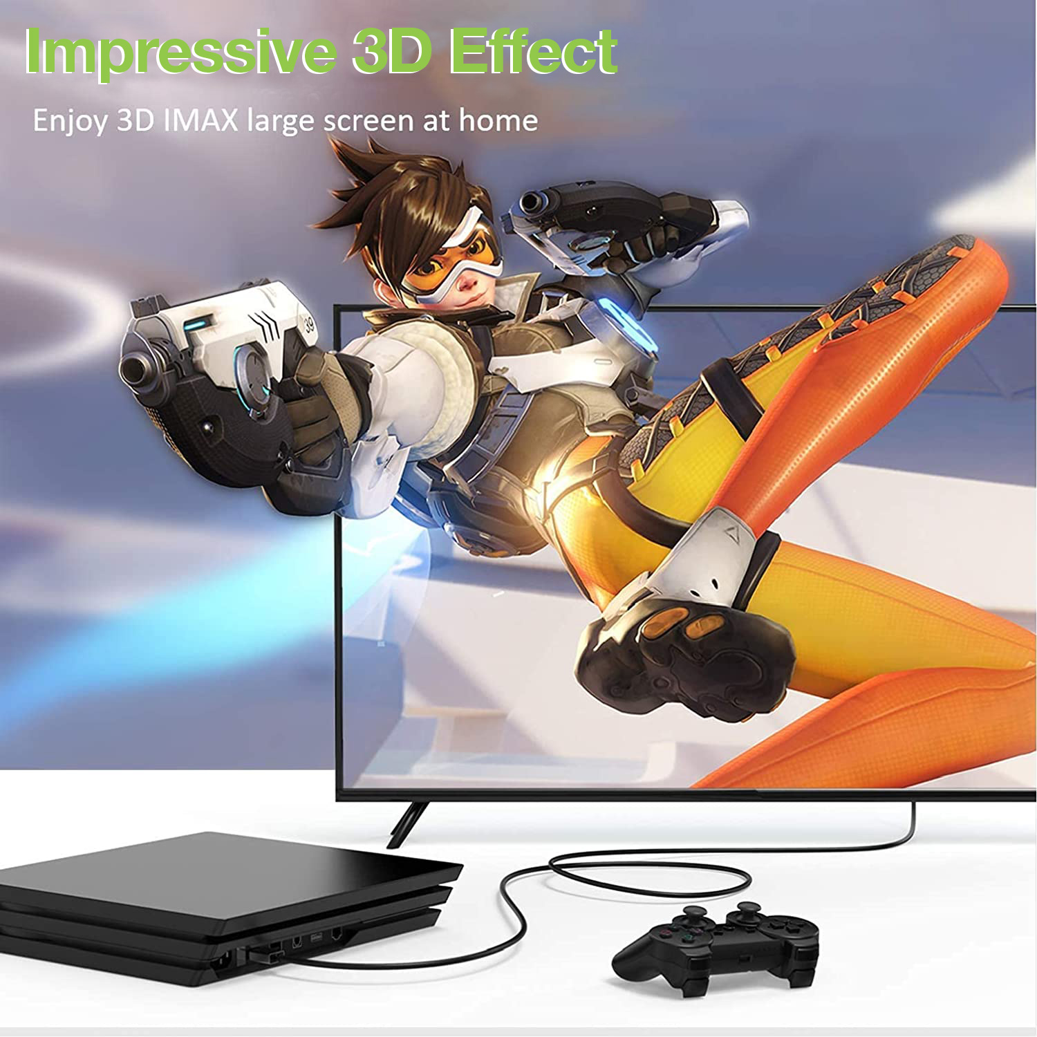 Cavo Prolunga HDMI High Speed con Ethernet 4K 60Hz M/F 1,0 m - immagine 8